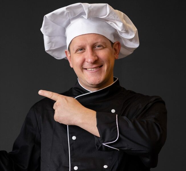 Chef pointing finger